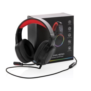 Auriculares gaming con luces promocionales